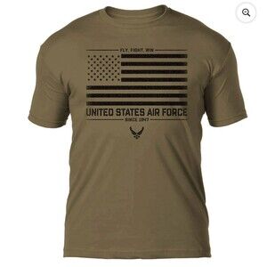 Air Force Tactical Flag T-Shirt, Coyote Brown (L)